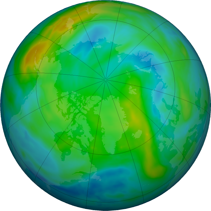 Arctic ozone map for 28 November 2020